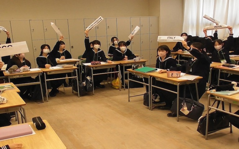 中１英語GS　模擬国連実施