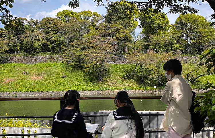 高2 選択美術 千鳥ヶ淵スケッチ