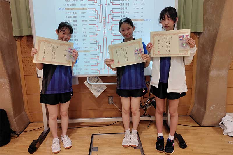 中学卓球部大会結果報告